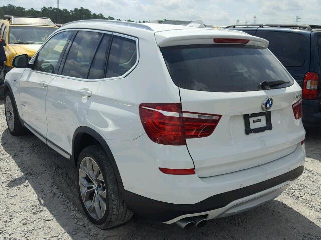 5UXWZ7C55G0R31926 - 2016 BMW X3 SDRIVE2 WHITE photo 3
