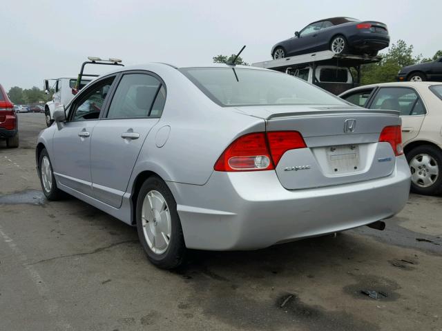 JHMFA36228S018807 - 2008 HONDA CIVIC HYBR SILVER photo 3