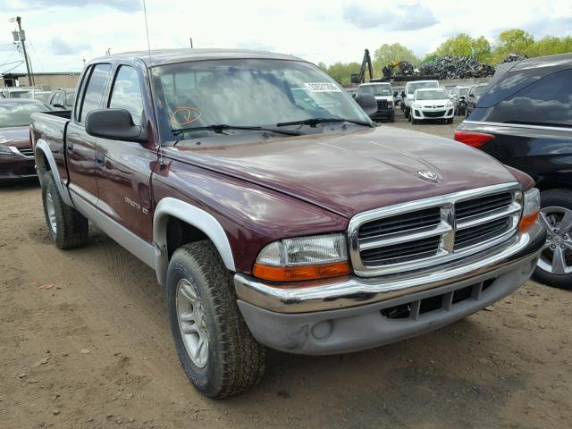 1B7HG2AZ41S288456 - 2001 DODGE DAKOTA QUA MAROON photo 1