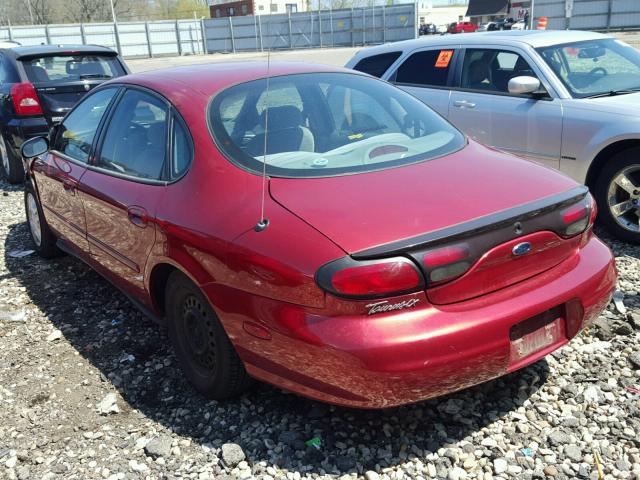 1FAFP52U5XG167609 - 1999 FORD TAURUS LX RED photo 3