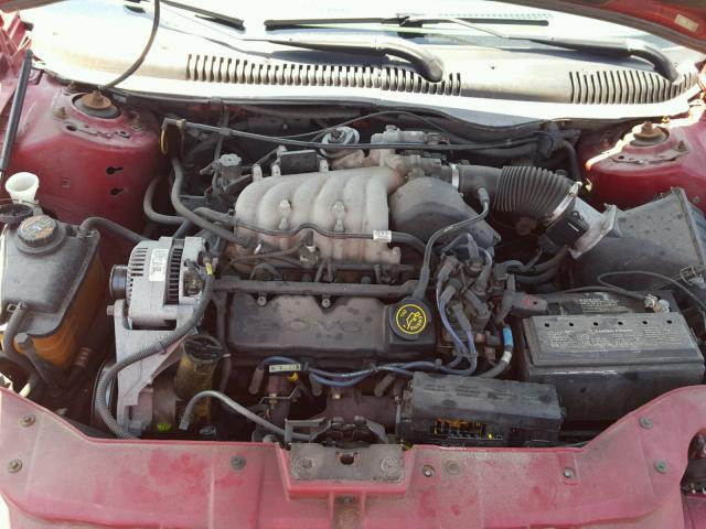 1FAFP52U5XG167609 - 1999 FORD TAURUS LX RED photo 7