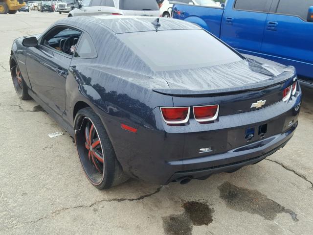 2G1FC1E3XD9140104 - 2013 CHEVROLET CAMARO LT BLUE photo 3