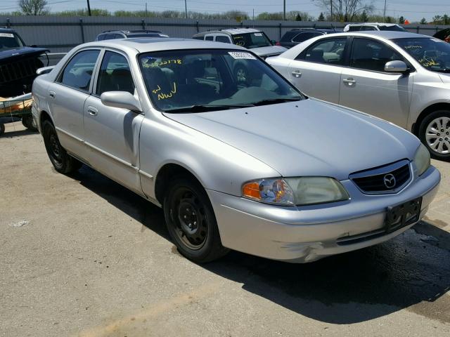 1YVGF22C725273498 - 2002 MAZDA 626 LX SILVER photo 1