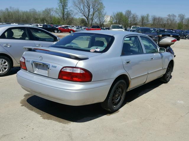 1YVGF22C725273498 - 2002 MAZDA 626 LX SILVER photo 4