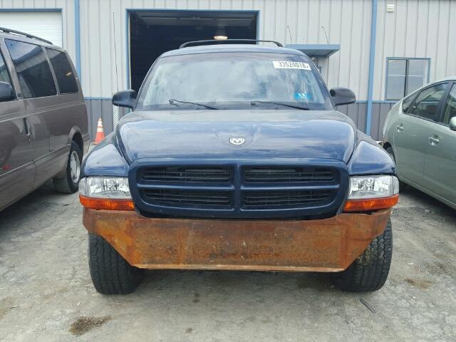 1D4HS38N73F555398 - 2003 DODGE DURANGO SP BLUE photo 9