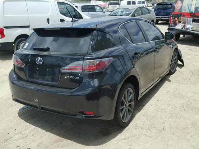 JTHKD5BH9C2097963 - 2012 LEXUS CT 200 BLACK photo 4