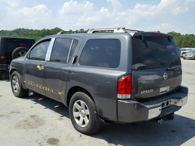 5N1AA08A95N725133 - 2005 NISSAN ARMADA SE GRAY photo 3