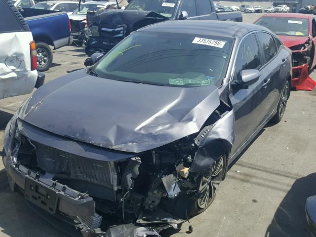 2HGFC1F76HH641495 - 2017 HONDA CIVIC EXL GRAY photo 2