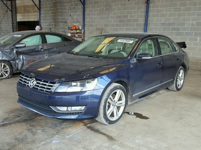 1VWCN7A31EC035231 - 2014 VOLKSWAGEN PASSAT SEL BLUE photo 2