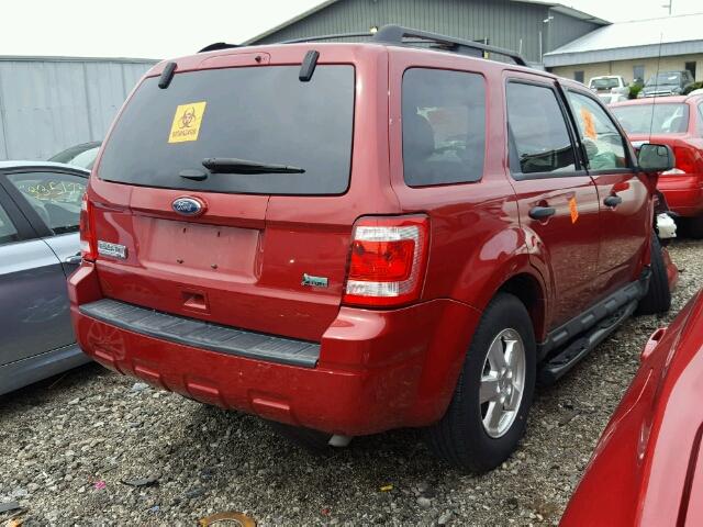 1FMCU0DG9BKA78983 - 2011 FORD ESCAPE XLT RED photo 4