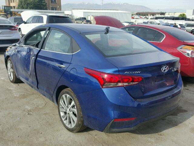 3KPC34A31JE004720 - 2018 HYUNDAI ACCENT LIM BLUE photo 3