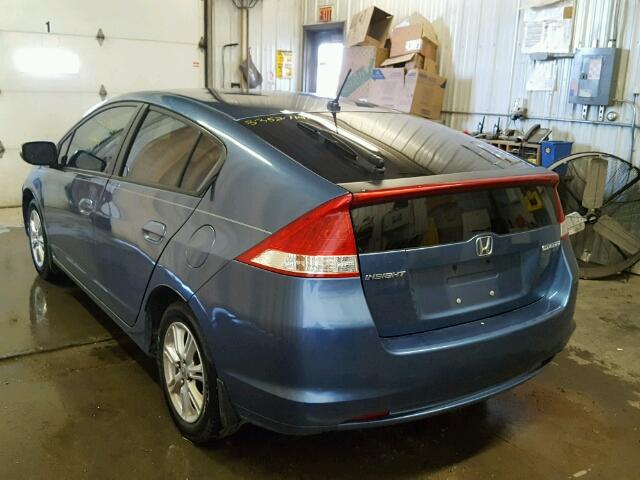 JHMZE2H74AS011979 - 2010 HONDA INSIGHT BLUE photo 3