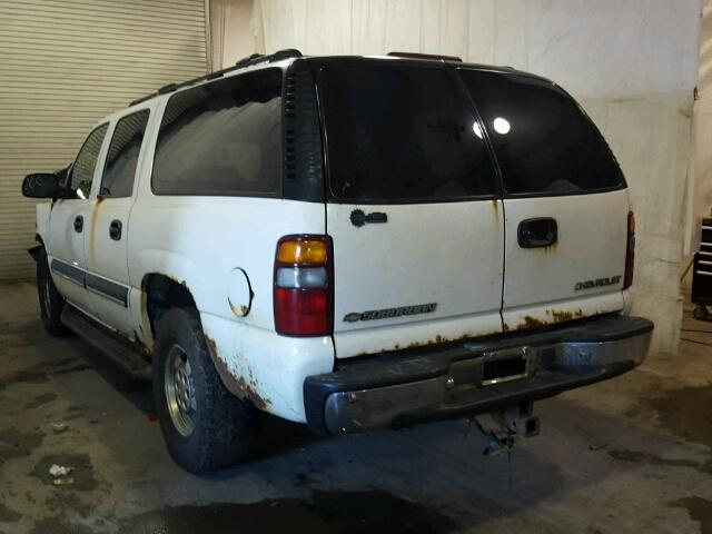 1GNFK16T41J214987 - 2001 CHEVROLET SUBURBAN K WHITE photo 3