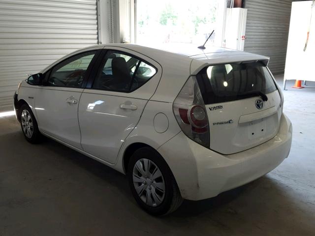 JTDKDTB31C1517571 - 2012 TOYOTA PRIUS C WHITE photo 3