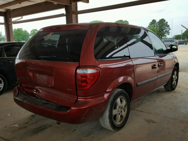 1D8GP45R35B310035 - 2005 DODGE CARAVAN SX RED photo 4