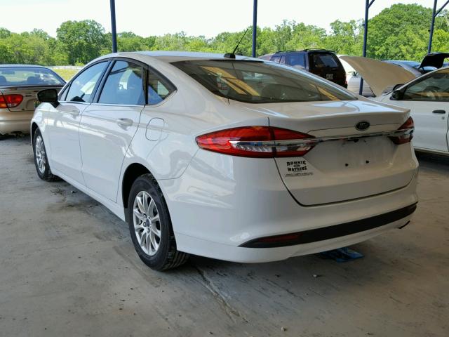 3FA6P0G78HR377332 - 2017 FORD FUSION S WHITE photo 3