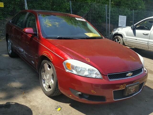 2G1WD58C281195585 - 2008 CHEVROLET IMPALA SUP წითელი ფოტო 1