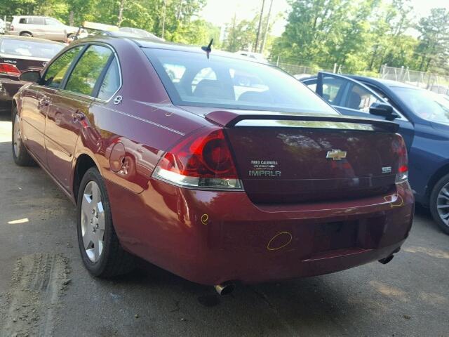 2G1WD58C281195585 - 2008 CHEVROLET IMPALA SUP წითელი ფოტო 3