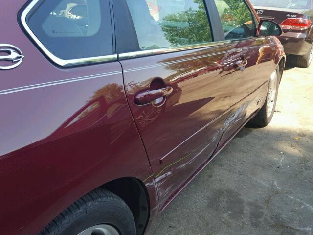 2G1WD58C281195585 - 2008 CHEVROLET IMPALA SUP წითელი ფოტო 9