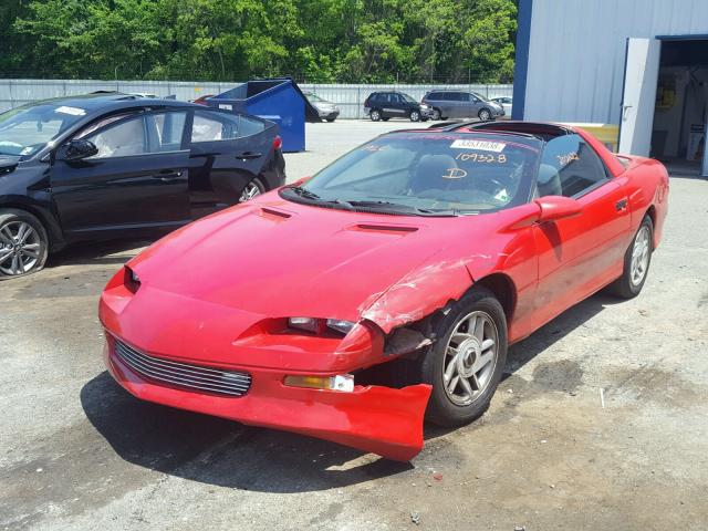 2G1FP22K2T2109328 - 1996 CHEVROLET CAMARO BAS RED photo 2