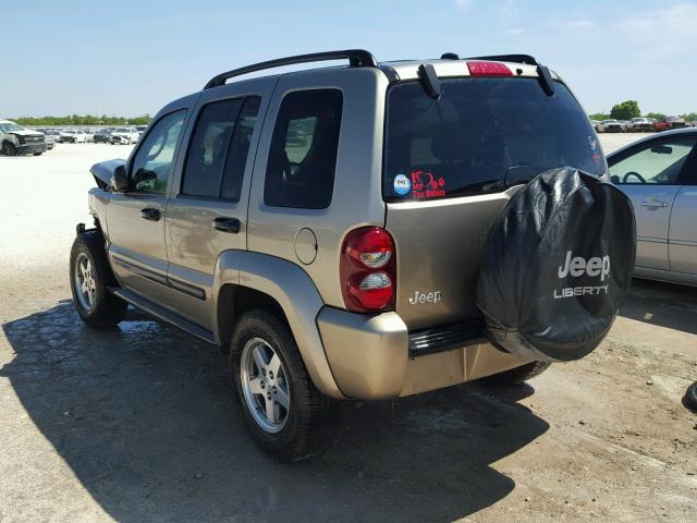 1J4GK38K05W689567 - 2005 JEEP LIBERTY RE TAN photo 3