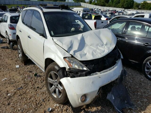 JN8AZ08W27W608312 - 2007 NISSAN MURANO WHITE photo 1