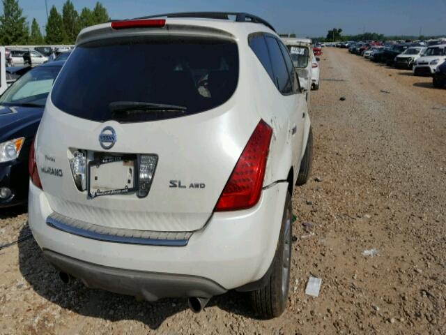 JN8AZ08W27W608312 - 2007 NISSAN MURANO WHITE photo 4