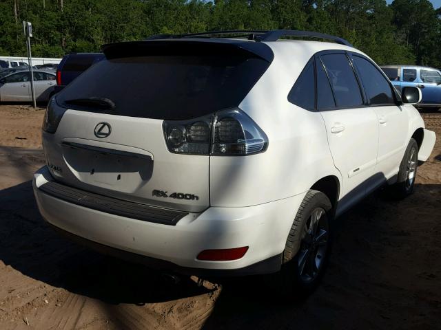 JTJGW31U372003146 - 2007 LEXUS RX 400H WHITE photo 4