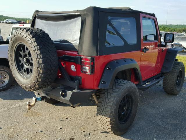 1C4GJWAG4CL112166 - 2012 JEEP WRANGLER S RED photo 4