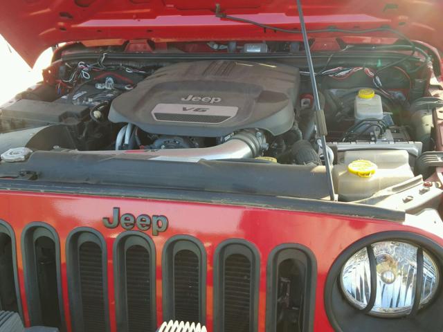 1C4GJWAG4CL112166 - 2012 JEEP WRANGLER S RED photo 7
