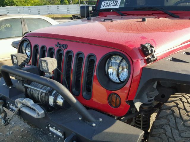 1C4GJWAG4CL112166 - 2012 JEEP WRANGLER S RED photo 9
