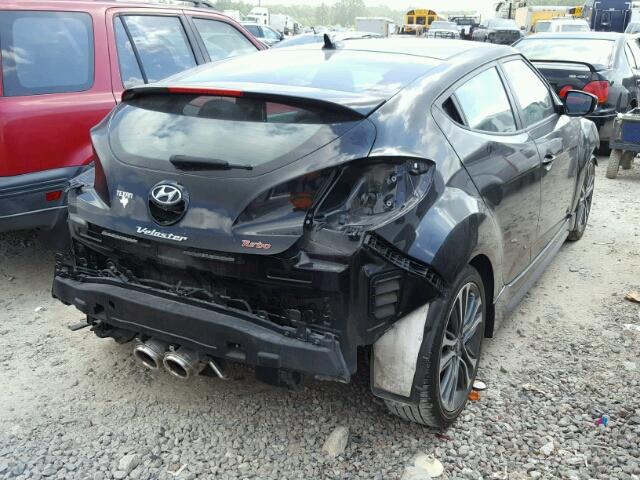 KMHTC6AE3GU254804 - 2016 HYUNDAI VELOSTER T BLACK photo 4