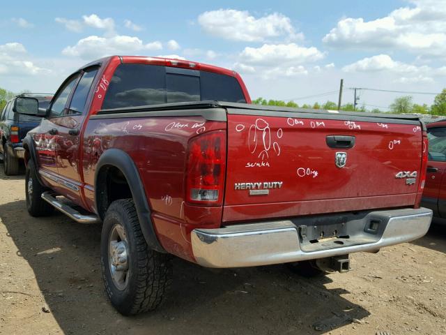 1D7KS28C86J127617 - 2006 DODGE RAM 2500 S MAROON photo 3
