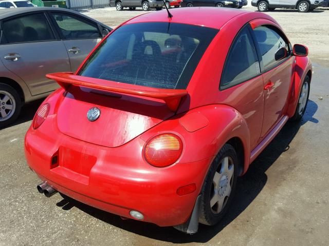 3VWCP21C41M479449 - 2001 VOLKSWAGEN NEW BEETLE 红色 照片 4