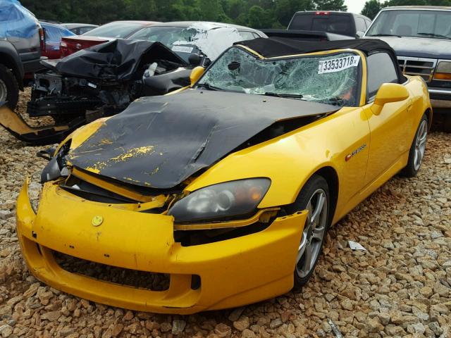 JHMAP21448S000711 - 2008 HONDA S2000 YELLOW photo 2