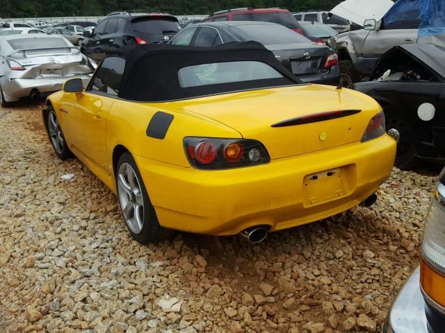 JHMAP21448S000711 - 2008 HONDA S2000 YELLOW photo 3