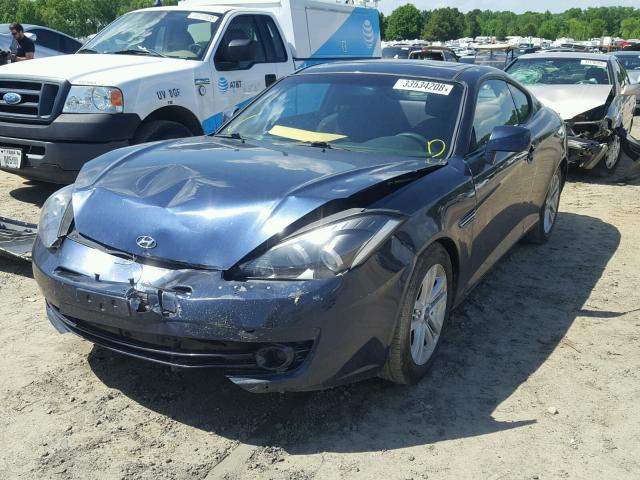 KMHHM66D58U279854 - 2008 HYUNDAI TIBURON GS BLUE photo 2