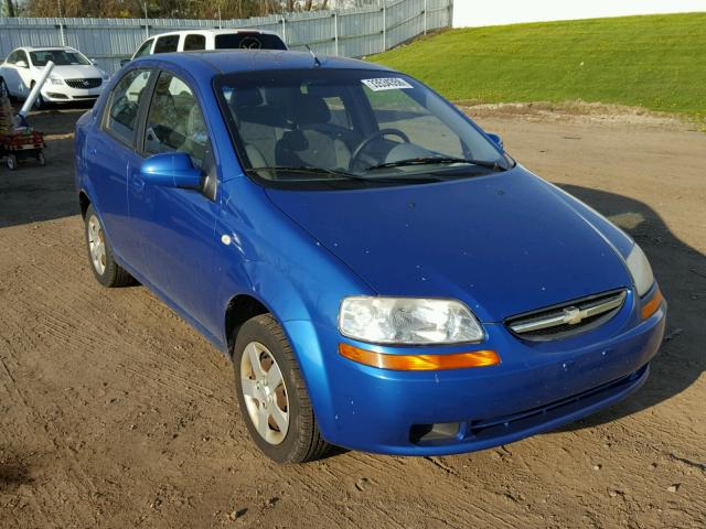 KL1TD52645B329416 - 2005 CHEVROLET AVEO BASE Կապույտ լուսանկար 1
