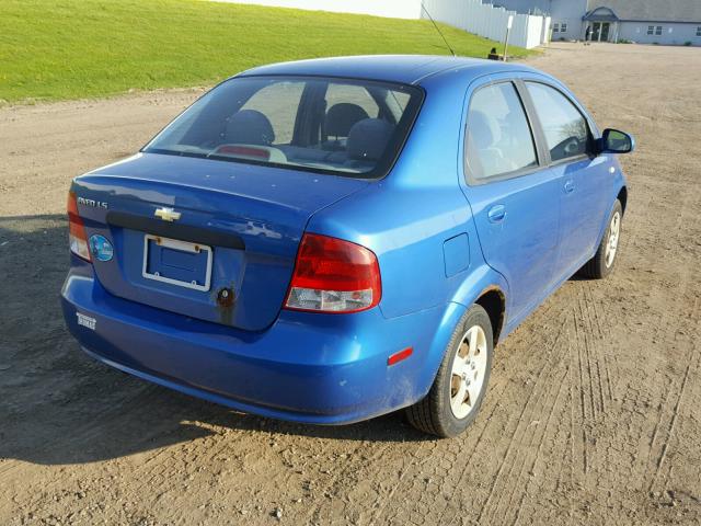 KL1TD52645B329416 - 2005 CHEVROLET AVEO BASE Կապույտ լուսանկար 4