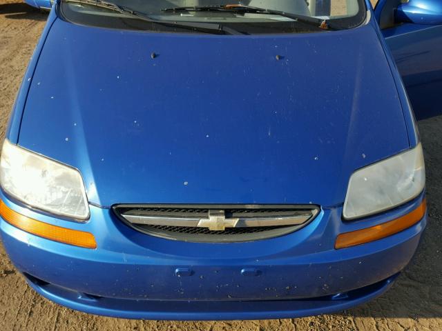 KL1TD52645B329416 - 2005 CHEVROLET AVEO BASE Կապույտ լուսանկար 7