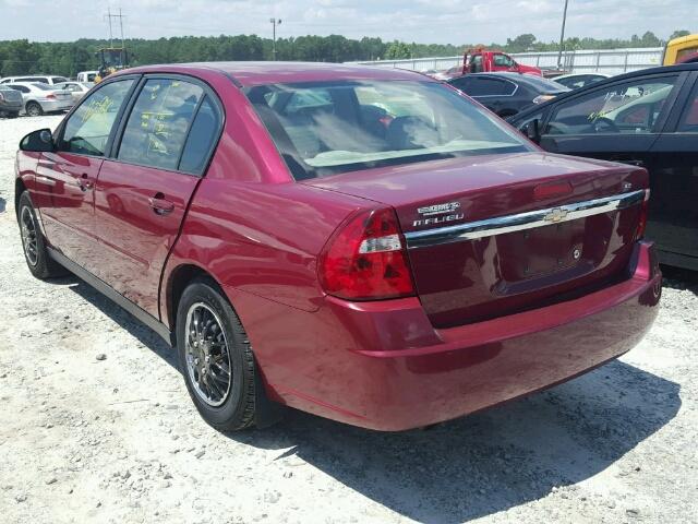 1G1ZS58F17F168835 - 2007 CHEVROLET MALIBU LS BURGUNDY photo 3