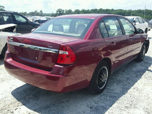 1G1ZS58F17F168835 - 2007 CHEVROLET MALIBU LS BURGUNDY photo 4