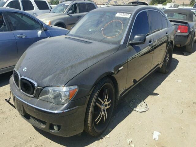 WBAHN83587DT66279 - 2007 BMW 750LI BLACK photo 2