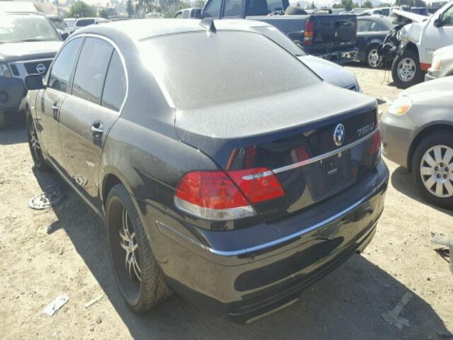 WBAHN83587DT66279 - 2007 BMW 750LI BLACK photo 3