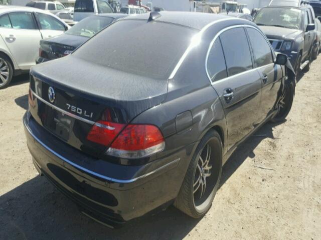 WBAHN83587DT66279 - 2007 BMW 750LI BLACK photo 4