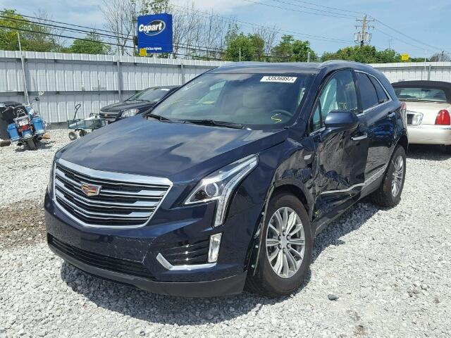 1GYKNDRS0HZ246960 - 2017 CADILLAC XT5 LUXURY BLUE photo 2