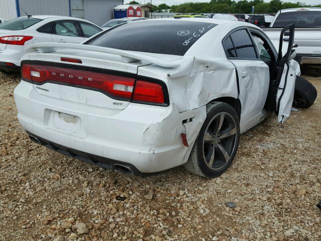 2C3CDXHG8EH350043 - 2014 DODGE CHARGER SX WHITE photo 4