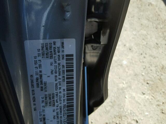 JM1DE1LY7D0157864 - 2013 MAZDA MAZDA2 GRAY photo 10