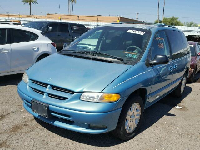 1B4GP45R0TB460497 - 1996 DODGE CARAVAN SE TEAL photo 2