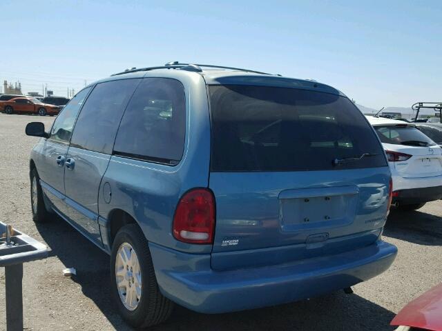 1B4GP45R0TB460497 - 1996 DODGE CARAVAN SE TEAL photo 3